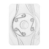 Magnet Flexible Aéronef noir et blanc - Aéronef (Vertical)