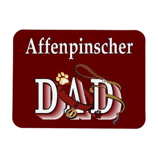 Magnet Flexible Affenpinscher Papa (Horizontal)