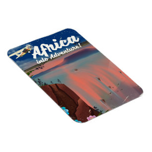 Magnet Flexible Affiche d'aventure de cascade africaine