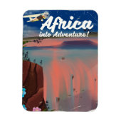 Magnet Flexible Affiche d'aventure de cascade africaine (Vertical)