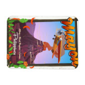 Magnet Flexible Affiche d'aventure du volcan Mayon Philippines (Horizontal)