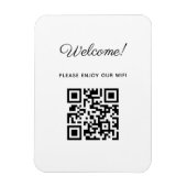 Magnet Flexible Affiche de bienvenue WIFI avec code QR (Vertical)