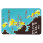Magnet Flexible Affiche de carte des îles Ioniennes. (Horizontal)