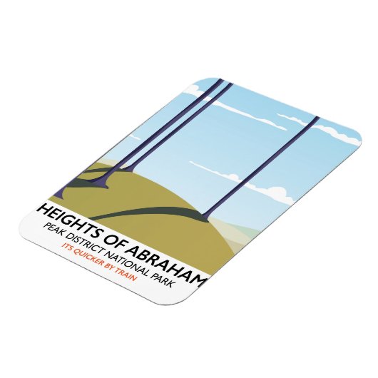 Magnet Flexible Affiche de chemin de fer Heights of Abraham Peak D (Côté Gauche)