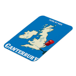 Magnet Flexible Affiche de chemin de fer vintage des îles britanni
