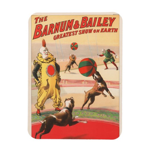 Magnet Flexible Affiche De Cirque Montrant Des Clowns Avec Des Chi (Vertical)