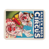 Magnet Flexible Affiche De Cirque Montrant Les Visages Clown Et Cr (Horizontal)