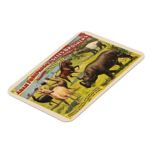 Magnet Flexible Affiche de cirque pour Adam Forepaugh & Sells Brot (Côté Gauche)