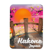 Magnet Flexible Affiche de fleurs de Hakone japon. (Vertical)
