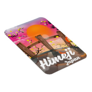 Magnet Flexible Affiche de la floraison de l'Himeji Japon.