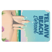 Magnet Flexible Affiche de la plage de Tel Aviv Israël (Horizontal)