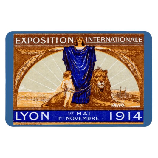 Magnet Flexible Affiche de l'Exposition Internationale de Lyon 191 (Horizontal)