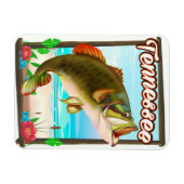 Magnet Flexible Affiche de pêche du Tennessee. (Horizontal)