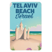 Magnet Flexible Affiche de plage de Tel Aviv Beach Israël (Vertical)