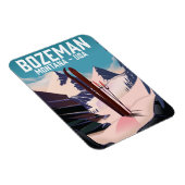 Magnet Flexible Affiche de ski Bozeman Montana (Côté Droit)