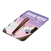 Magnet Flexible Affiche de ski de Brian Head, comté d'Iron Utah, É (Côté Gauche)