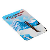Magnet Flexible Affiche de ski de Lillehammer Norvège. (Côté Droit)