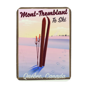 Magnet Flexible Affiche de ski de Mont-Tremblant Québec