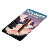 Magnet Flexible affiche de ski de splügen Suisse (Côté Gauche)