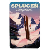 Magnet Flexible affiche de ski de splügen Suisse (Vertical)