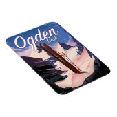 Magnet Flexible affiche de ski d'Ogden, Utah (Côté Droit)
