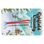 Magnet Flexible Affiche de ski du comté de Garfield Wyoming (Horizontal)