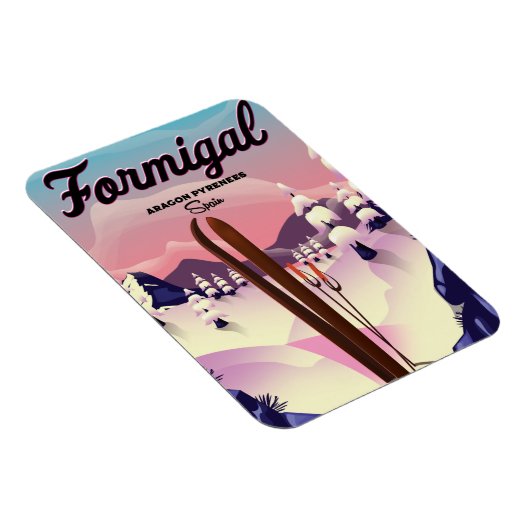 Magnet Flexible Affiche de ski Formigal Aragon Espagne. (Côté Droit)