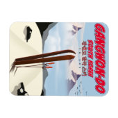 Magnet Flexible Affiche de ski Gangwon do Corée (Horizontal)