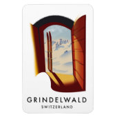 Magnet Flexible Affiche de ski Grindelwald Suisse (Vertical)