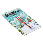 Magnet Flexible Affiche de ski Jackson Wyoming (Côté Droit)