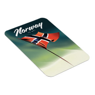 Magnet Flexible Affiche de ski Norvège