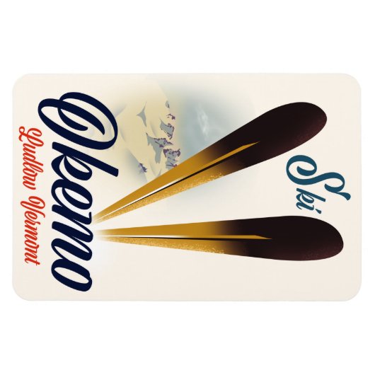Magnet Flexible Affiche de ski Okemo Ludlow Vermont (Horizontal)