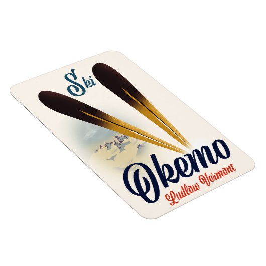 Magnet Flexible Affiche de ski Okemo Ludlow Vermont (Côté Droit)