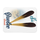 Magnet Flexible affiche de ski Québec Canada (Horizontal)