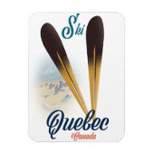 Magnet Flexible affiche de ski Québec Canada (Vertical)