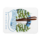 Magnet Flexible Affiche de ski Schanfigg Suisse (Horizontal)