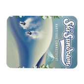 Magnet Flexible Affiche de ski Sundown Hartford Connecticut (Horizontal)