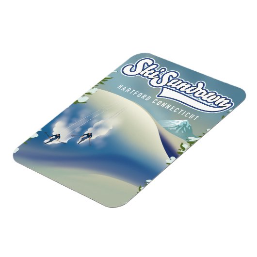 Magnet Flexible Affiche de ski Sundown Hartford Connecticut (Côté Gauche)