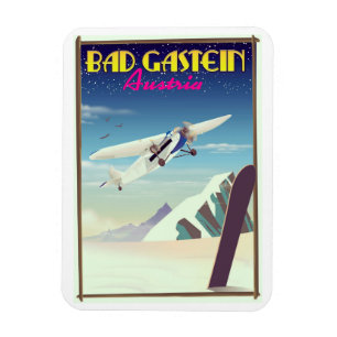 Magnet Flexible Affiche de snowboard à Bad Gastein Autriche