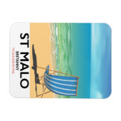 Magnet Flexible affiche de St Malo, Britanny Beach (Horizontal)