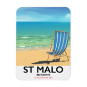 Magnet Flexible affiche de St Malo, Britanny Beach (Vertical)
