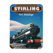 Magnet Flexible Affiche de train vintage Stirling Écosse. (Vertical)