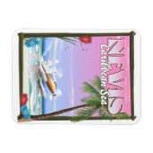 Magnet Flexible Affiche de vacances à Niévès. (Horizontal)