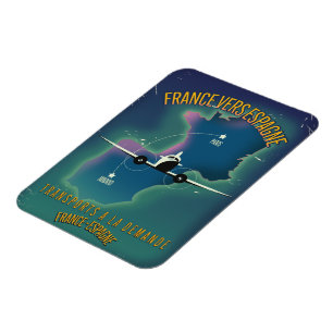 Magnet Flexible Affiche de vacances de la France vers l'Espagne