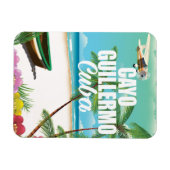 Magnet Flexible Affiche de vacances de plage à Cayo Guillermo (Horizontal)