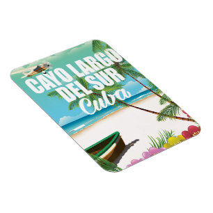 Magnet Flexible Affiche de vacances de plage à Cayo Largo del Sur