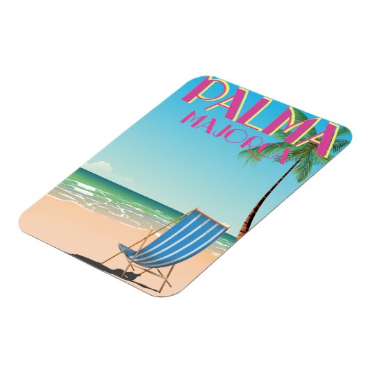 Magnet Flexible Affiche de vacances de plage à Palma Majorque (Côté Gauche)