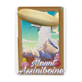 Magnet Flexible Affiche de vacances du dirigeable du mont Assinibo (Vertical)