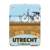 Magnet Flexible Affiche de vacances d'Utrecht Pays-Bas. (Vertical)