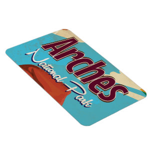 Magnet Flexible Affiche de vacances vintage du parc national des A